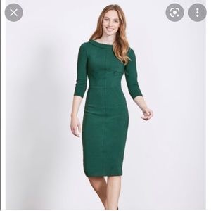 Boden Marisa Ottoman Dress Teal Green 10L